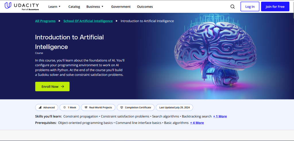 intro to artificial intelligence