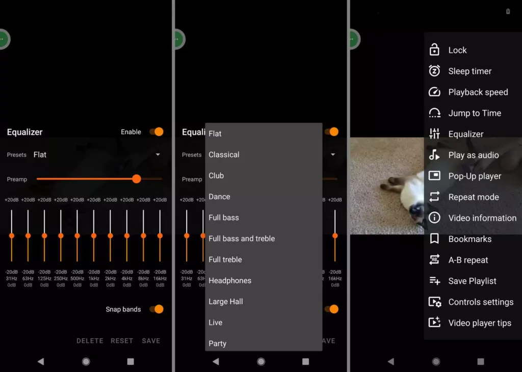 VLC and its built-in EQ